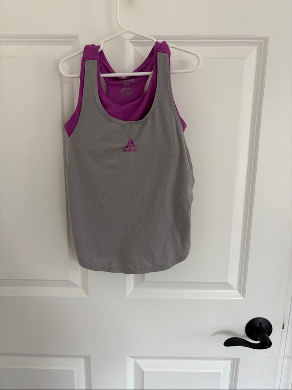 Reebok Gray Tank with Purple Inner Layer